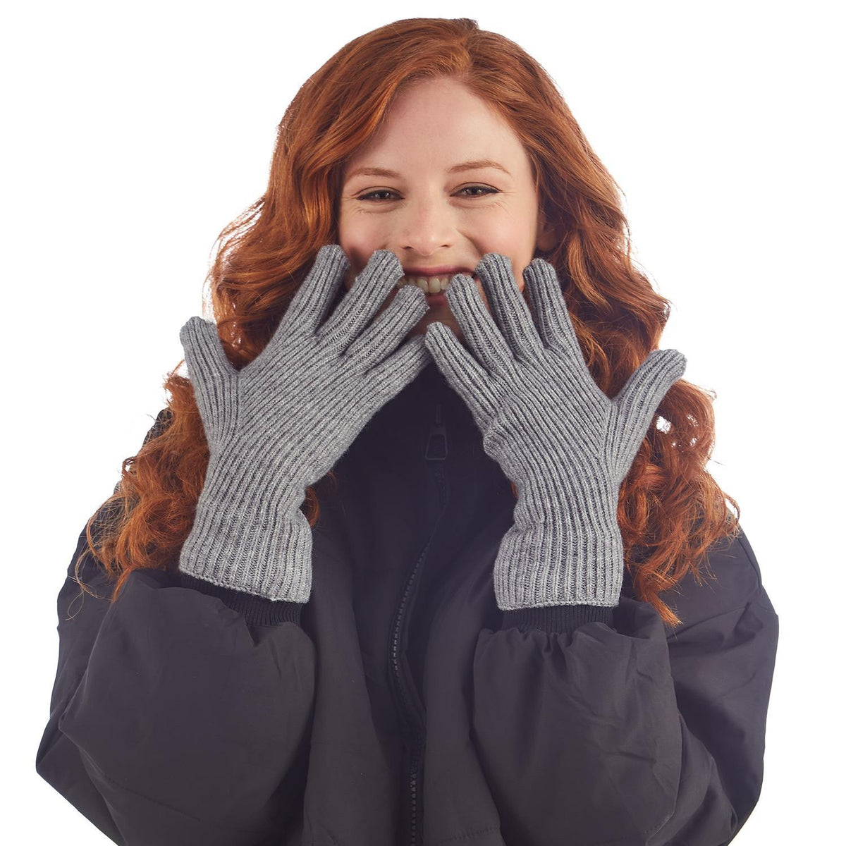 Knit Gloves with Touch Screen Fingertip Access