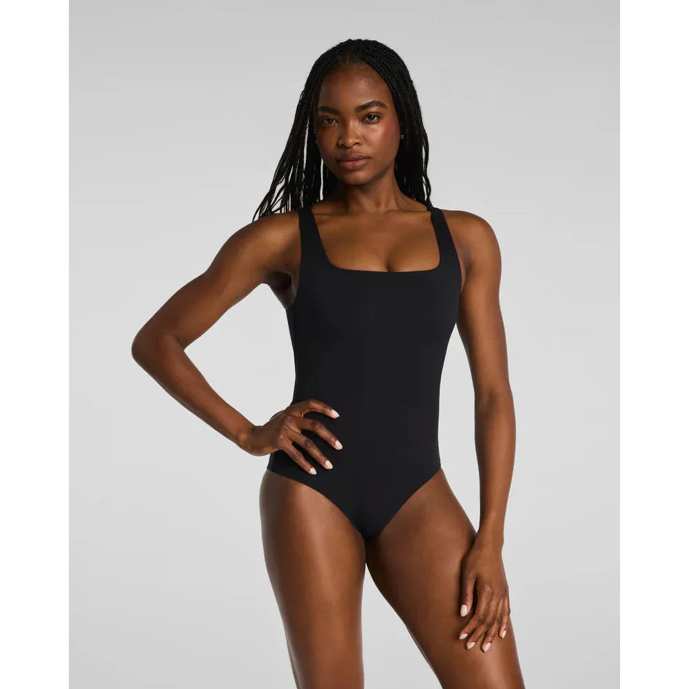SPANXsculpt® Swim Square Neck One Piece – Splash on Main
