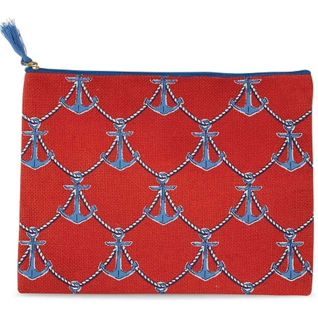 22 Tote Vegan Ostrich Leather Zip Tote Handbag - Red , 18 x 4 x 13