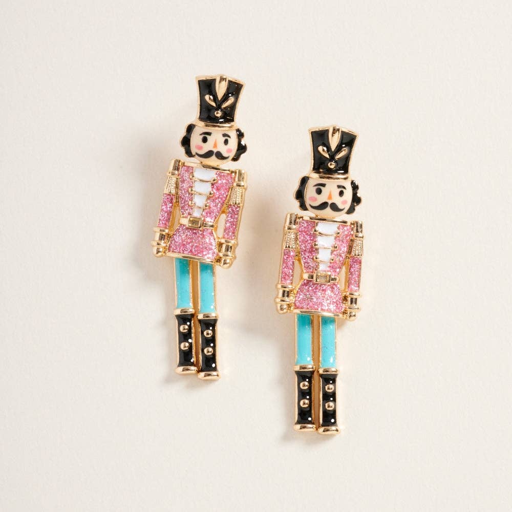 Nutcracker Glitter Post Earrings