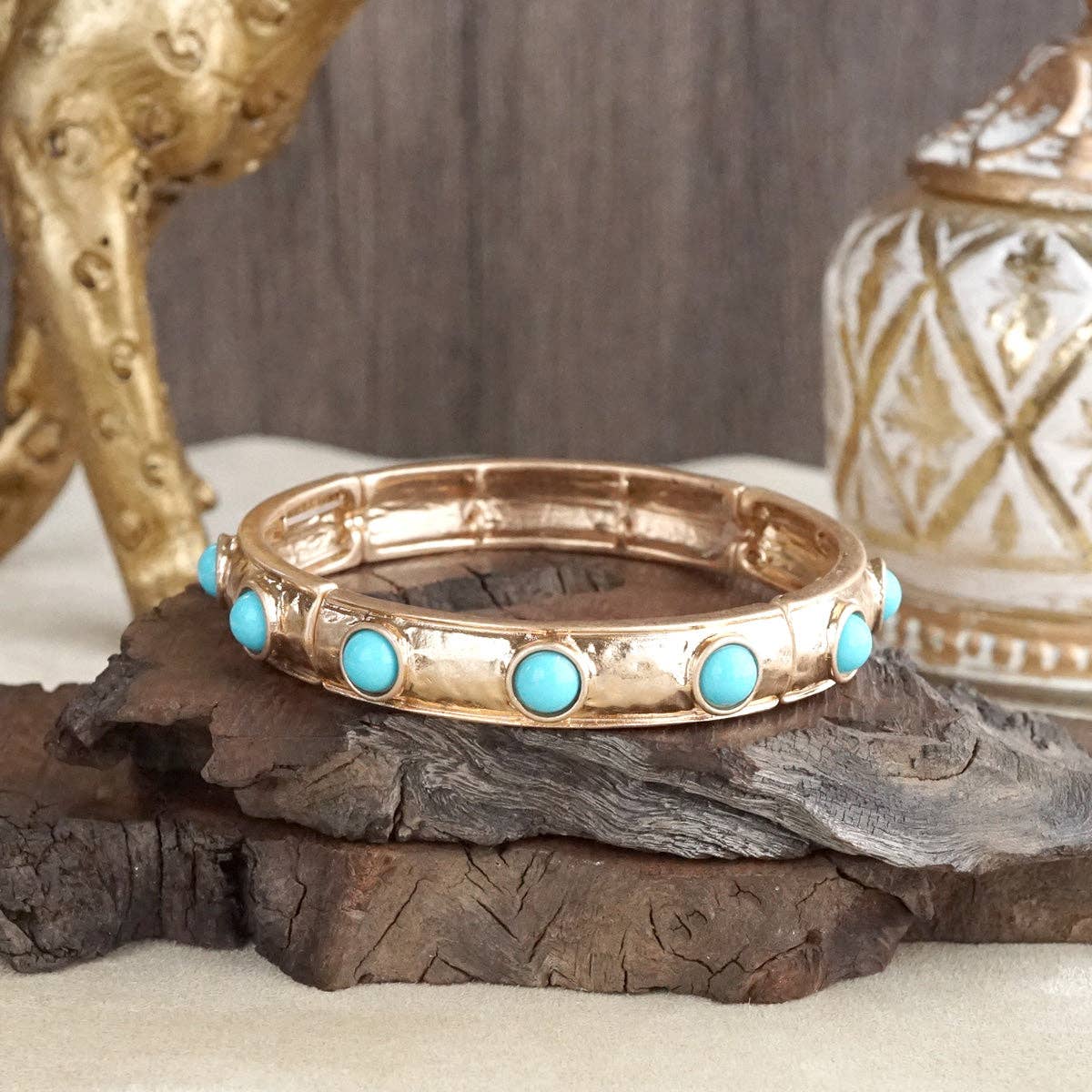 Cabochon Eternity Bangle