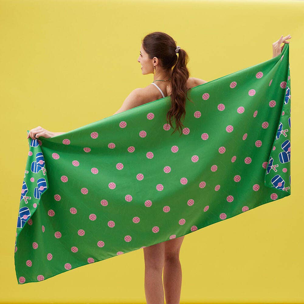 Pickleball Fun Reversible Beach Towel