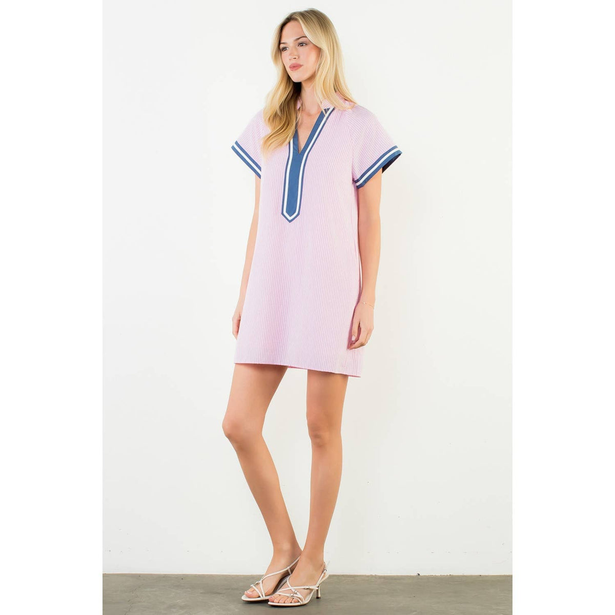 Ella Striped Textured Dress