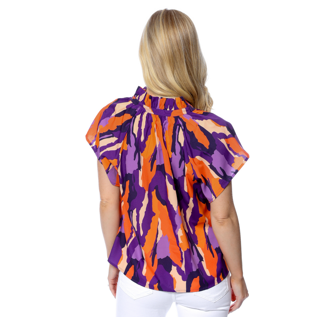 The Abstract Blouse | Purple + Orange