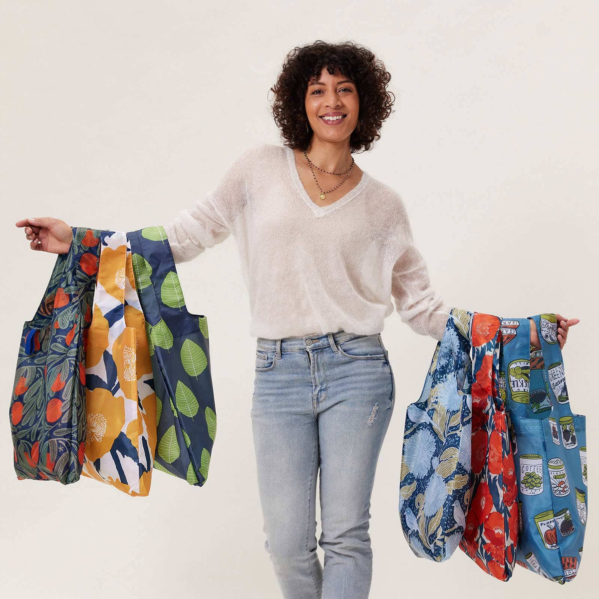 Poppies blu Bag Reusable Shopper Tote