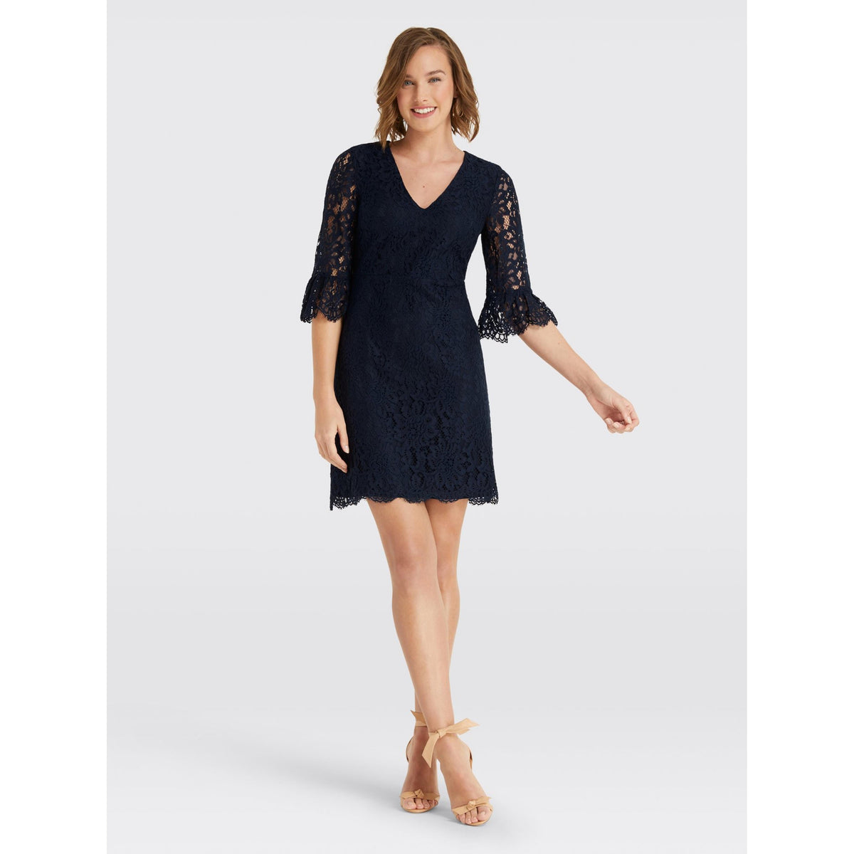 draper james lace dress Lindsay Sleeveless Shift Dress in Lace | Color - Evergreen / XS