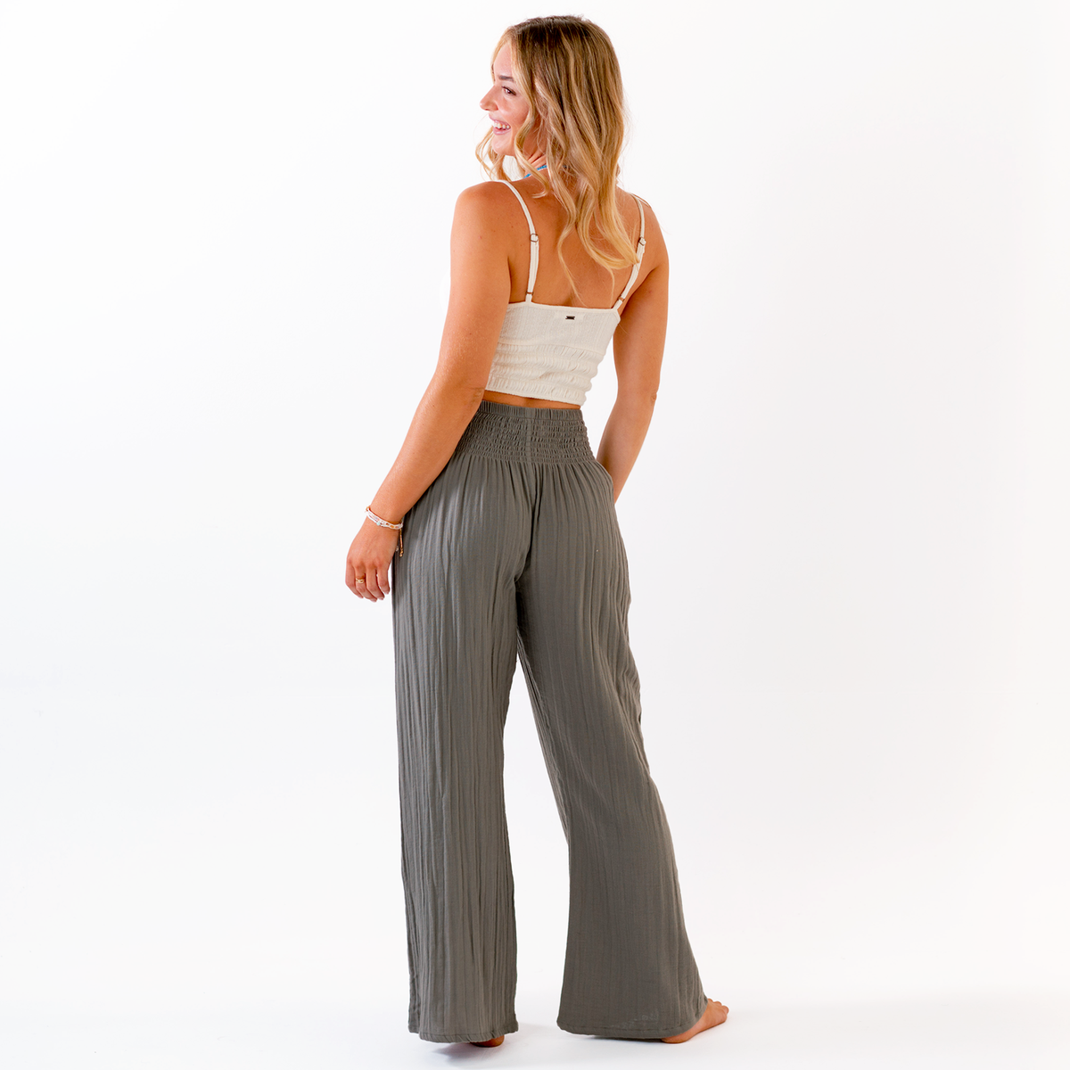 Wide Leg Cotton Pants