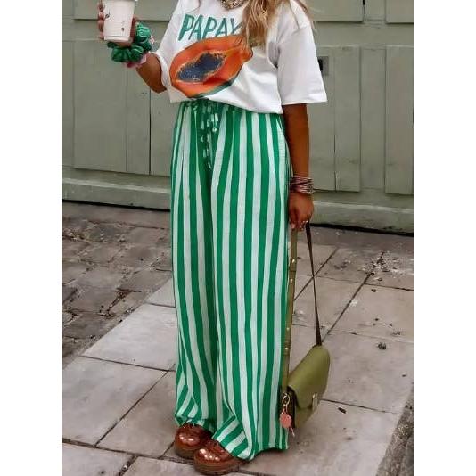 Boho Beach Striped Pants