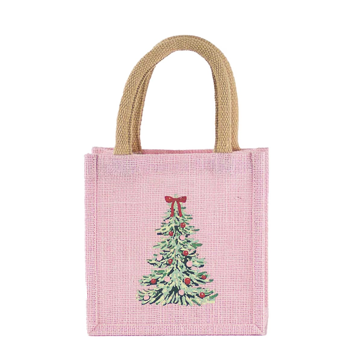 Petite Holiday Jute Gift Tote