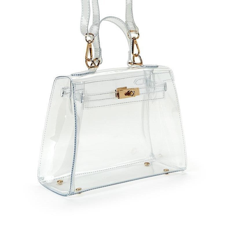 Clear Bag with Gold Hardware