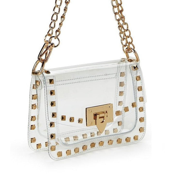 Clear Bag with Gold Hardware