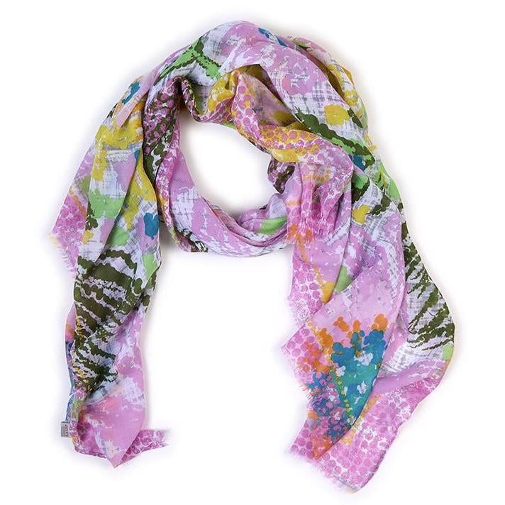 Full Bloom Abstract Flower Print Scarf