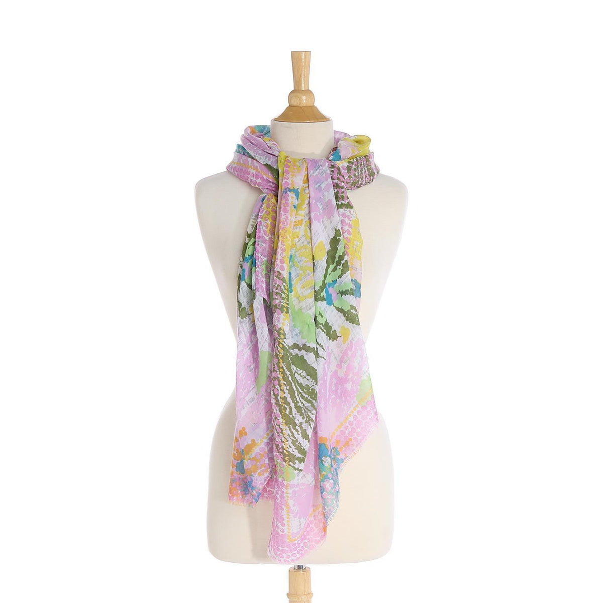 Full Bloom Abstract Flower Print Scarf