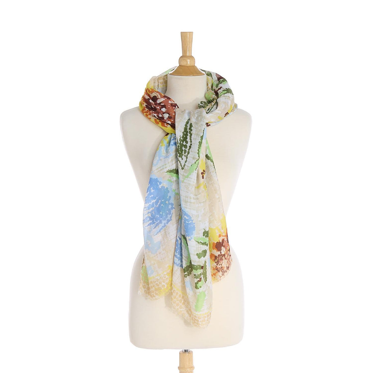 Full Bloom Abstract Flower Print Scarf
