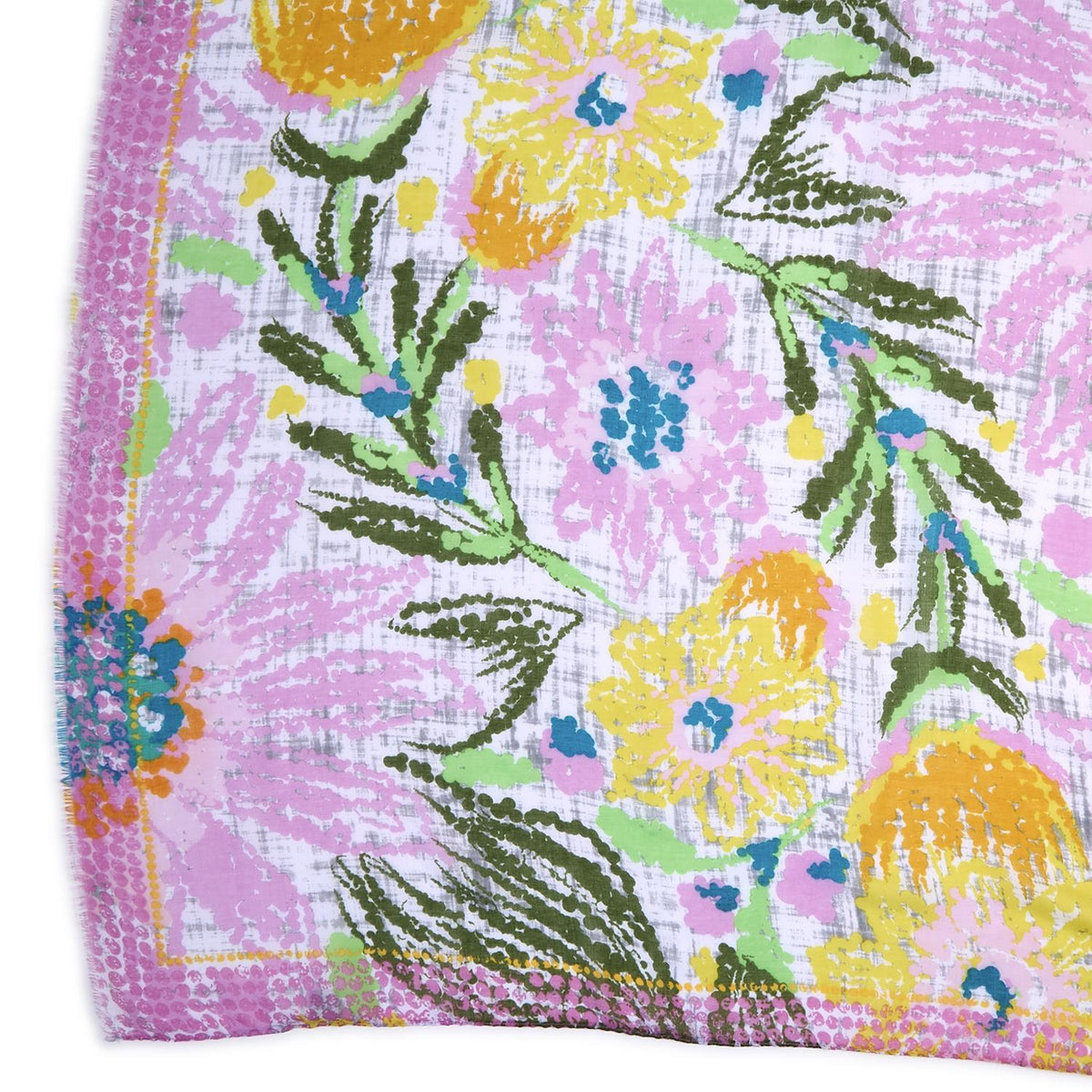 Full Bloom Abstract Flower Print Scarf