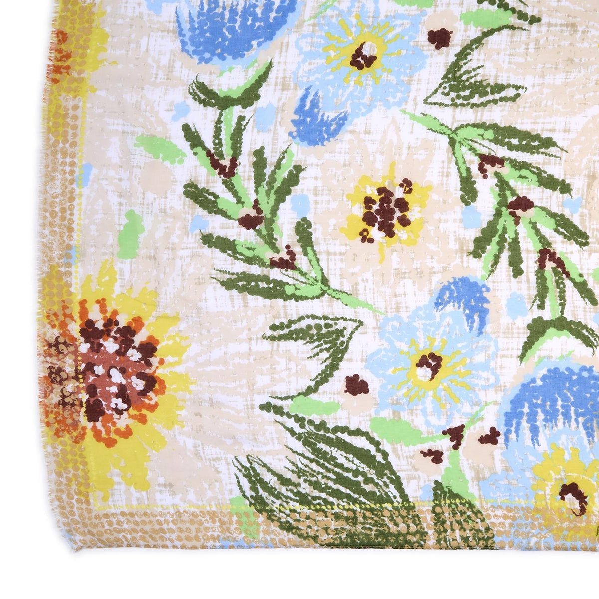 Full Bloom Abstract Flower Print Scarf