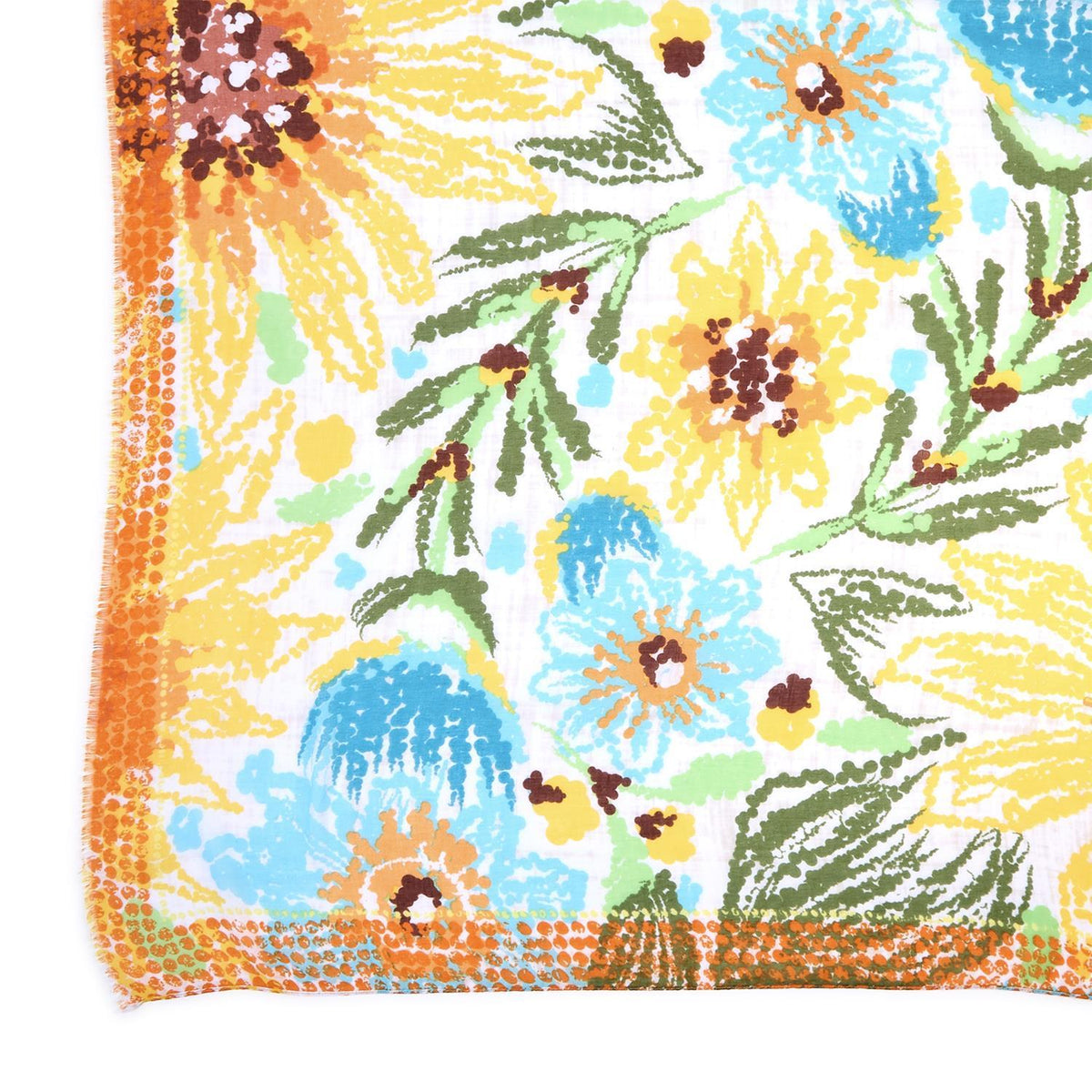 Full Bloom Abstract Flower Print Scarf