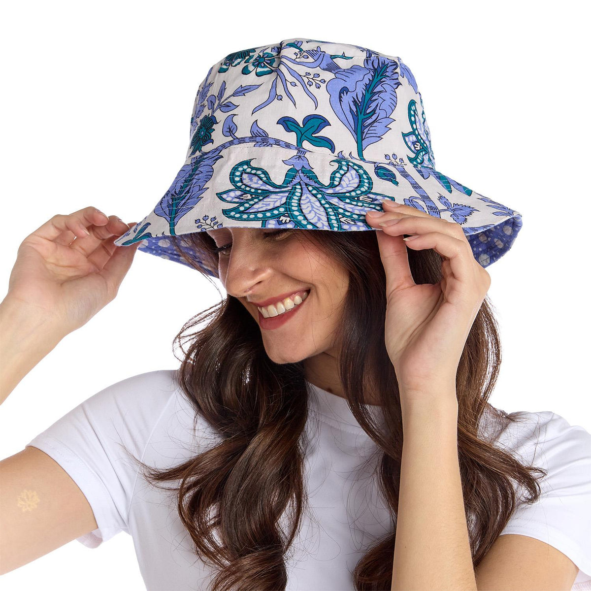 Coastal Cool Reversible Cotton Sun Hat