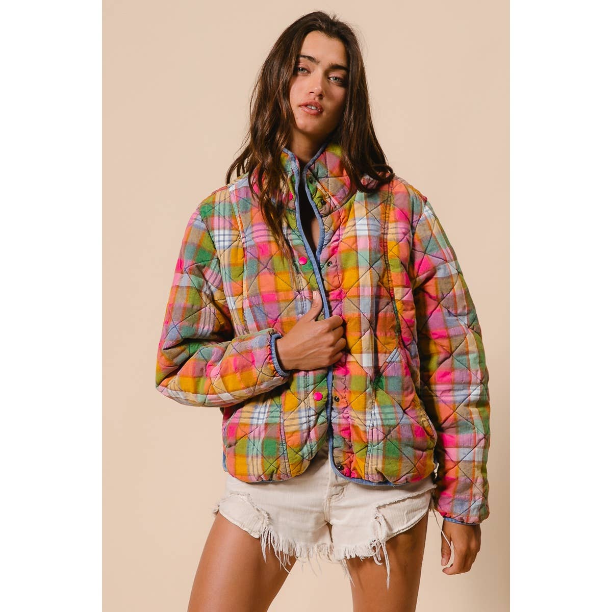 Jackie Plaid Quilted Jacket
