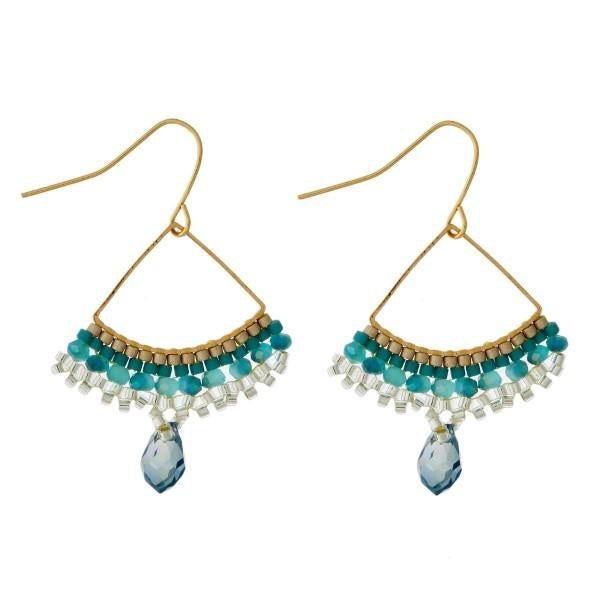 Beaded Triangle Earrings