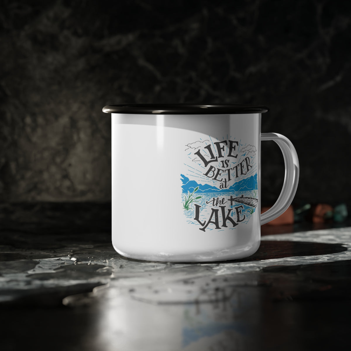 Enamel Lake Mug