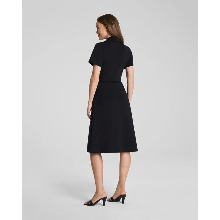 SPANX AirEssentials® Collared Tie-Waist Midi Dress
