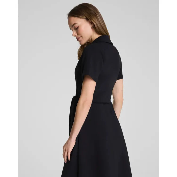 SPANX AirEssentials® Collared Tie-Waist Midi Dress