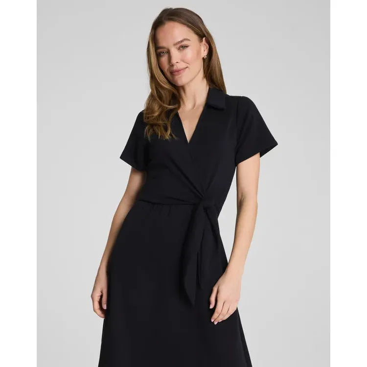 SPANX AirEssentials® Collared Tie-Waist Midi Dress