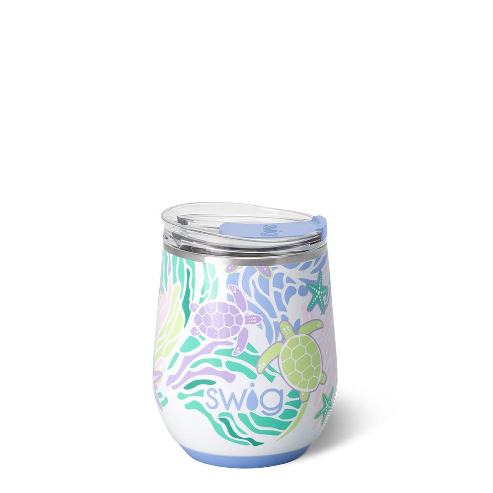 Sea Swirl Stemless Wine Cup (12oz)