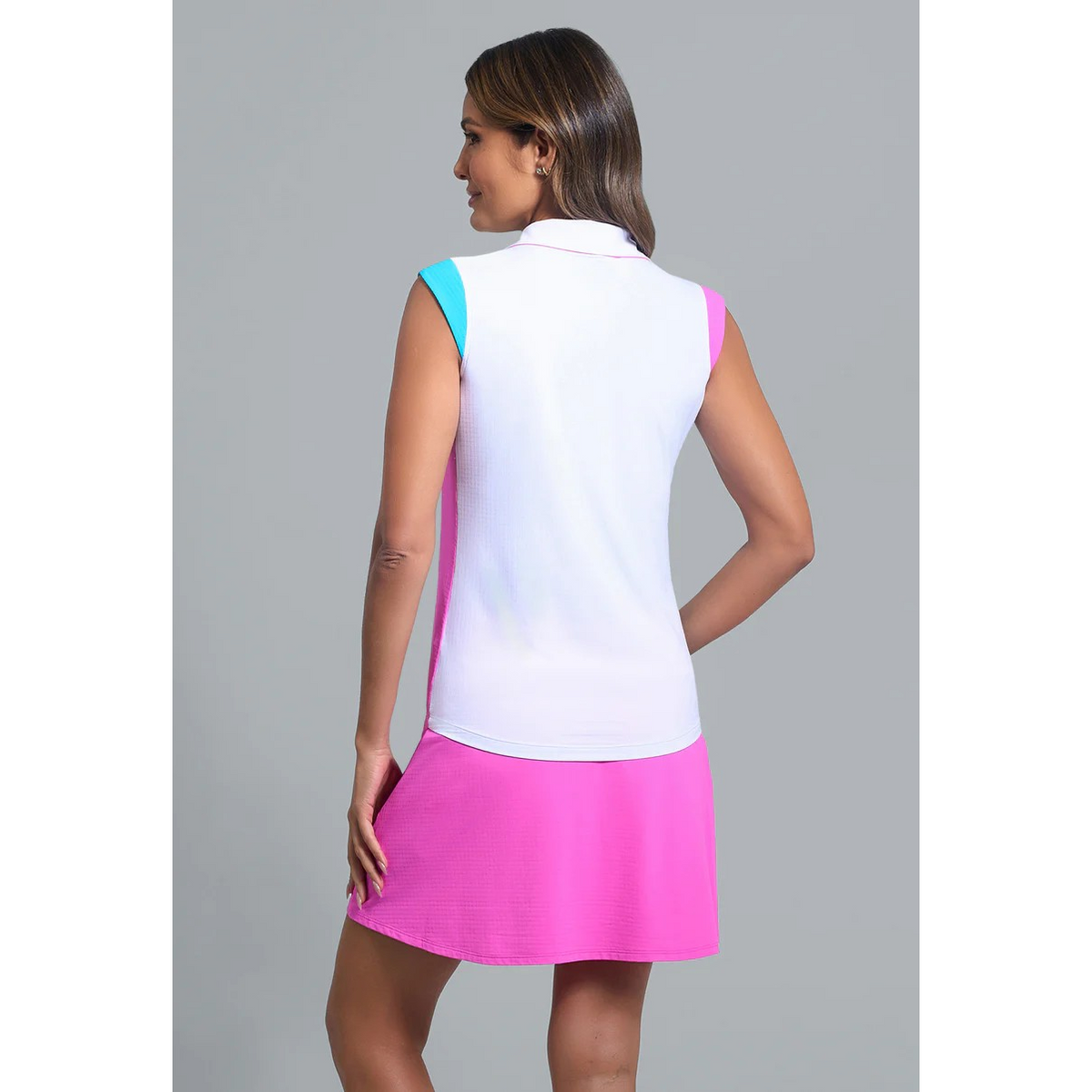 Colorblock Sleeveless Polo