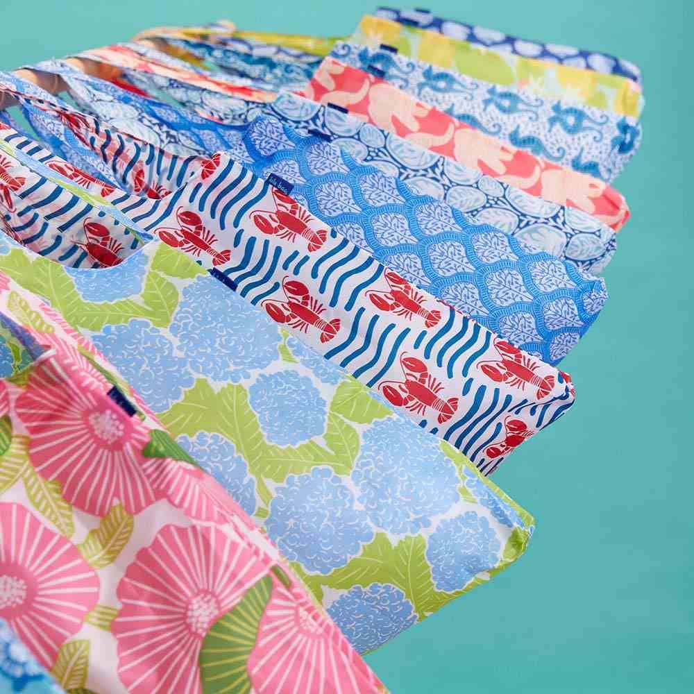 Poppy Papaver blu Bag Reusable Shopper Tote