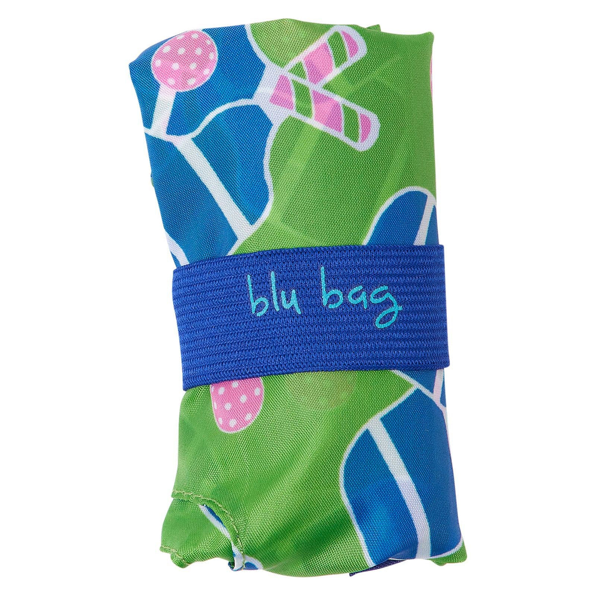 Pickleball Fun Reusable Shopper blu Bag