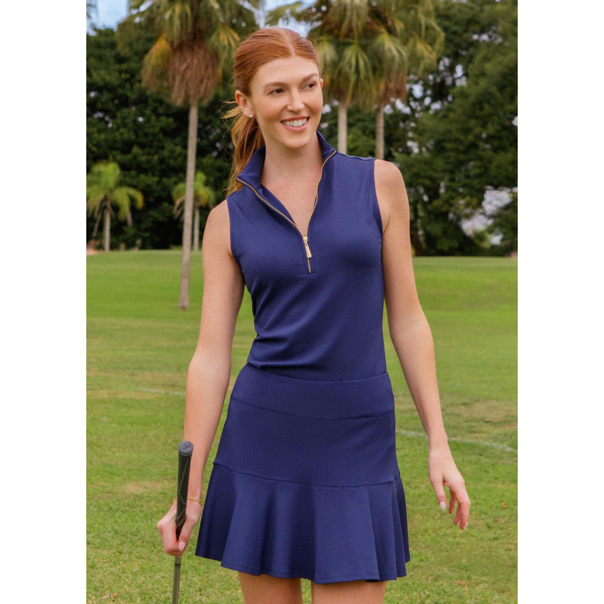 1/4 Zip Sleeveless Sport Top