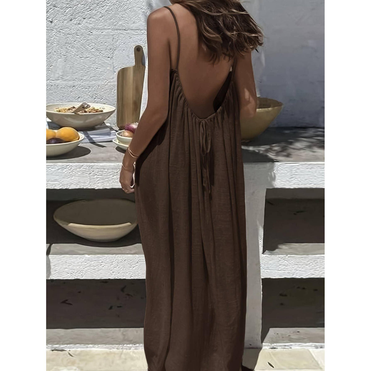 Boho Backless Cami Dress