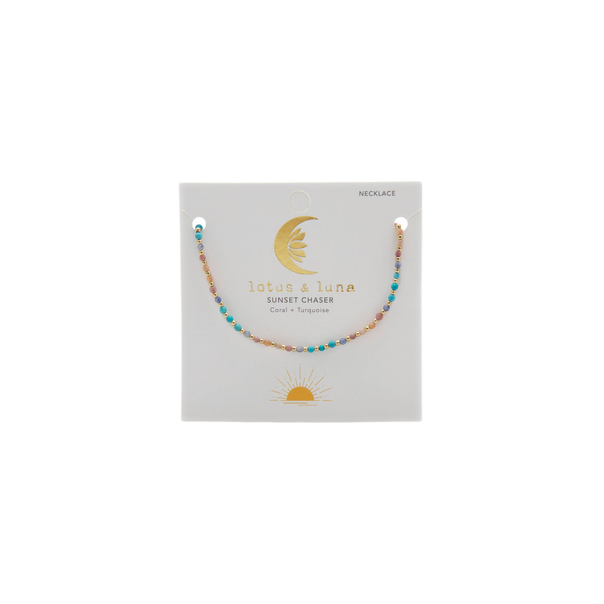 Sunset Chaser 2mm Healing Necklace (Gold)