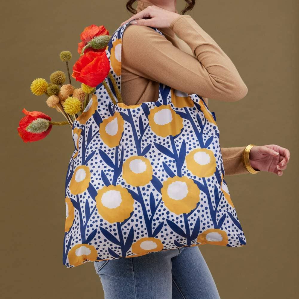 Golden Glow blu Bag Reusable Shopper Tote