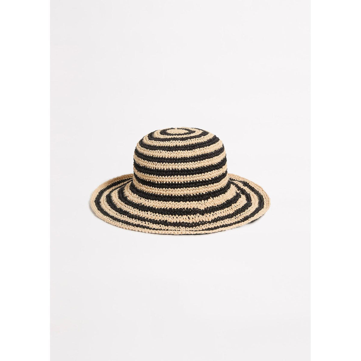 Shady Lady Raffia Stripe Bucket Hat