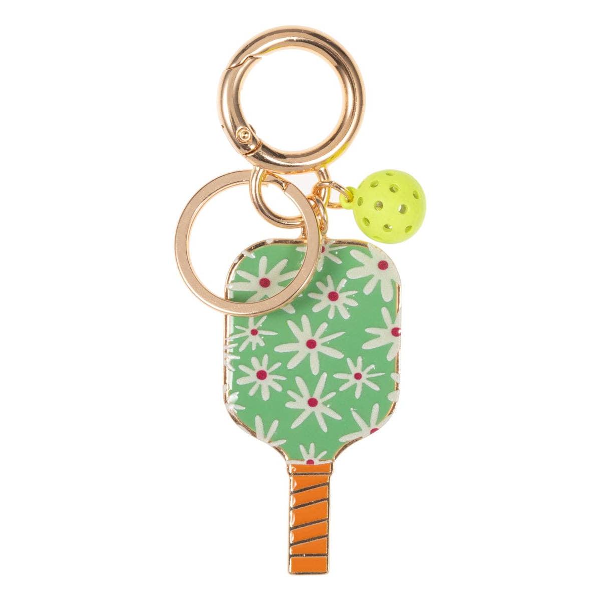 Pickleball Enamel Keychain