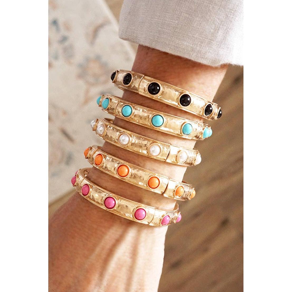 Cabochon Eternity Bangle