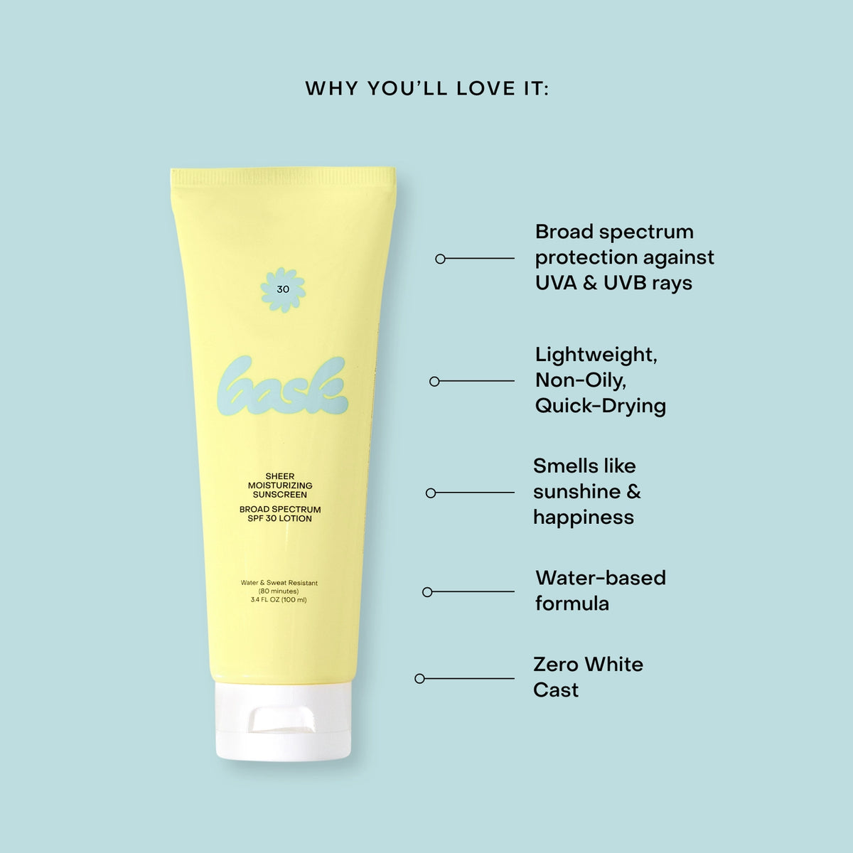 Bask Sheer Moisturizing SPF 30 Lotion