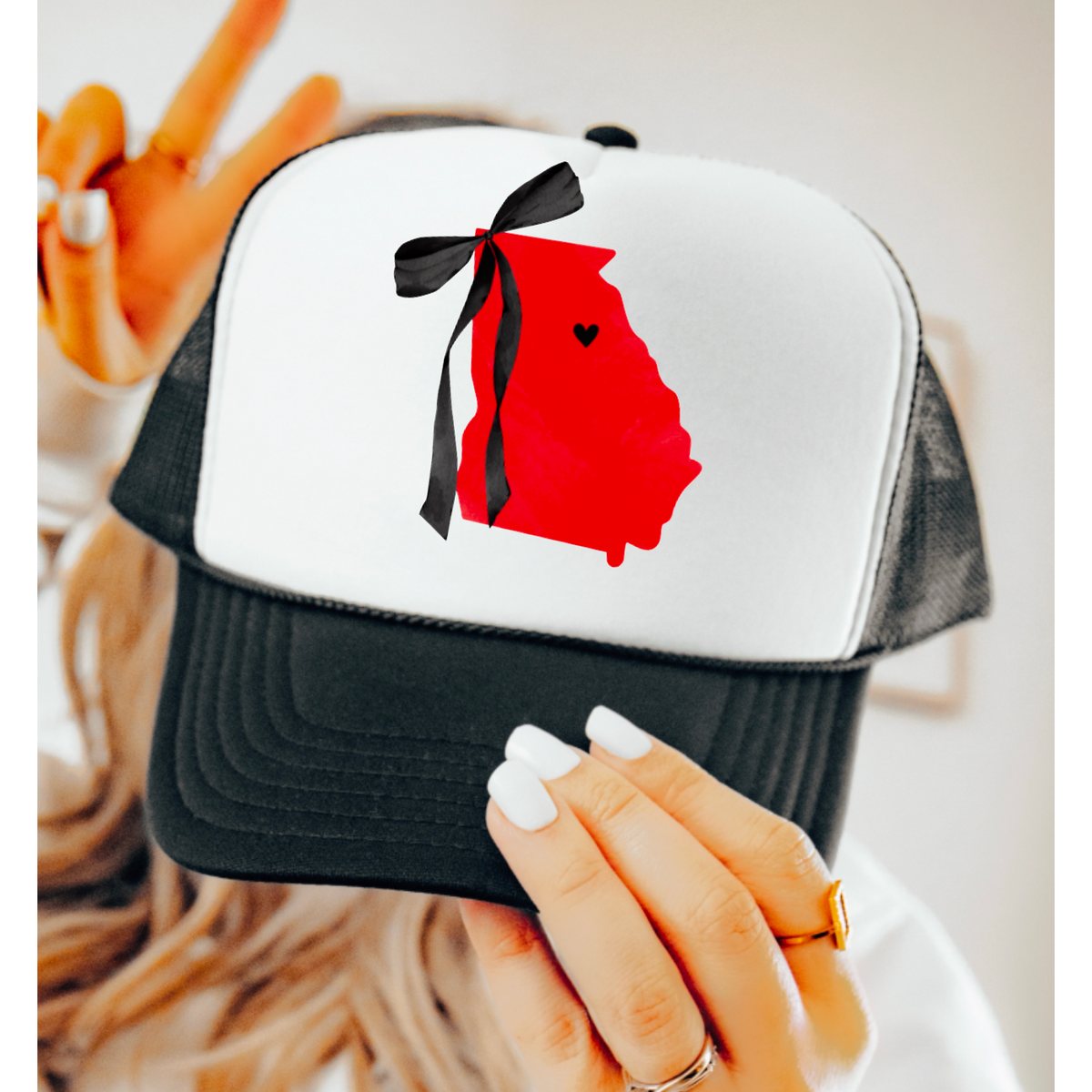 Coquette Georgia Bulldogs State Trucker Hat