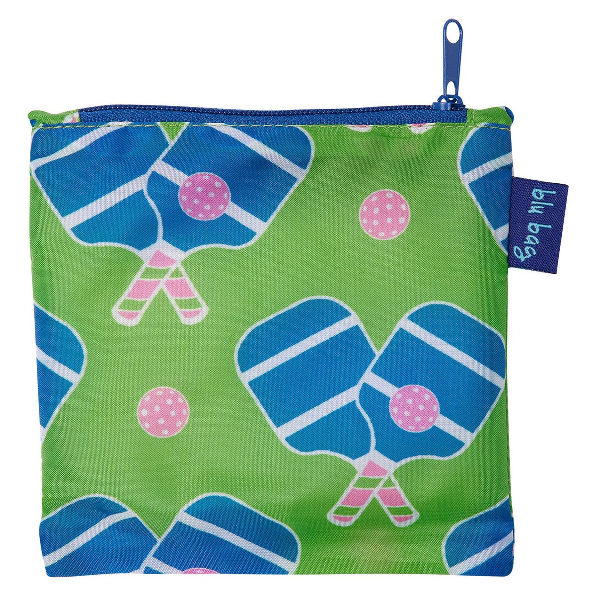 Pickleball Fun Reusable Shopper blu Bag