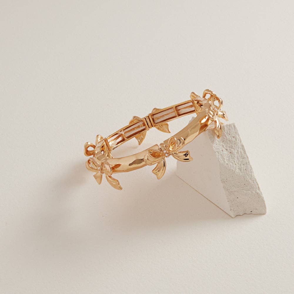 Metal Bow Stretch Bracelet