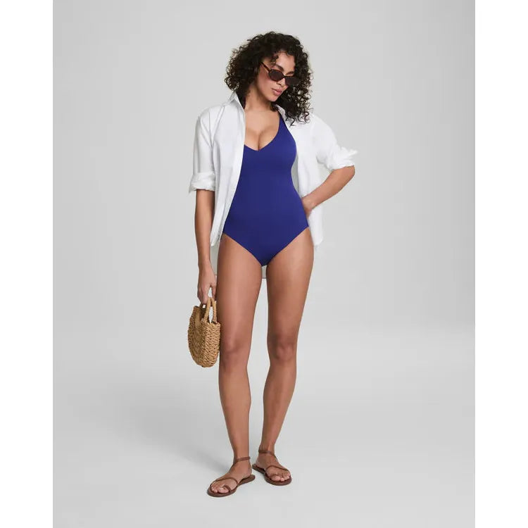 SPANXshape™ Swim Pique Plunge One-Piece