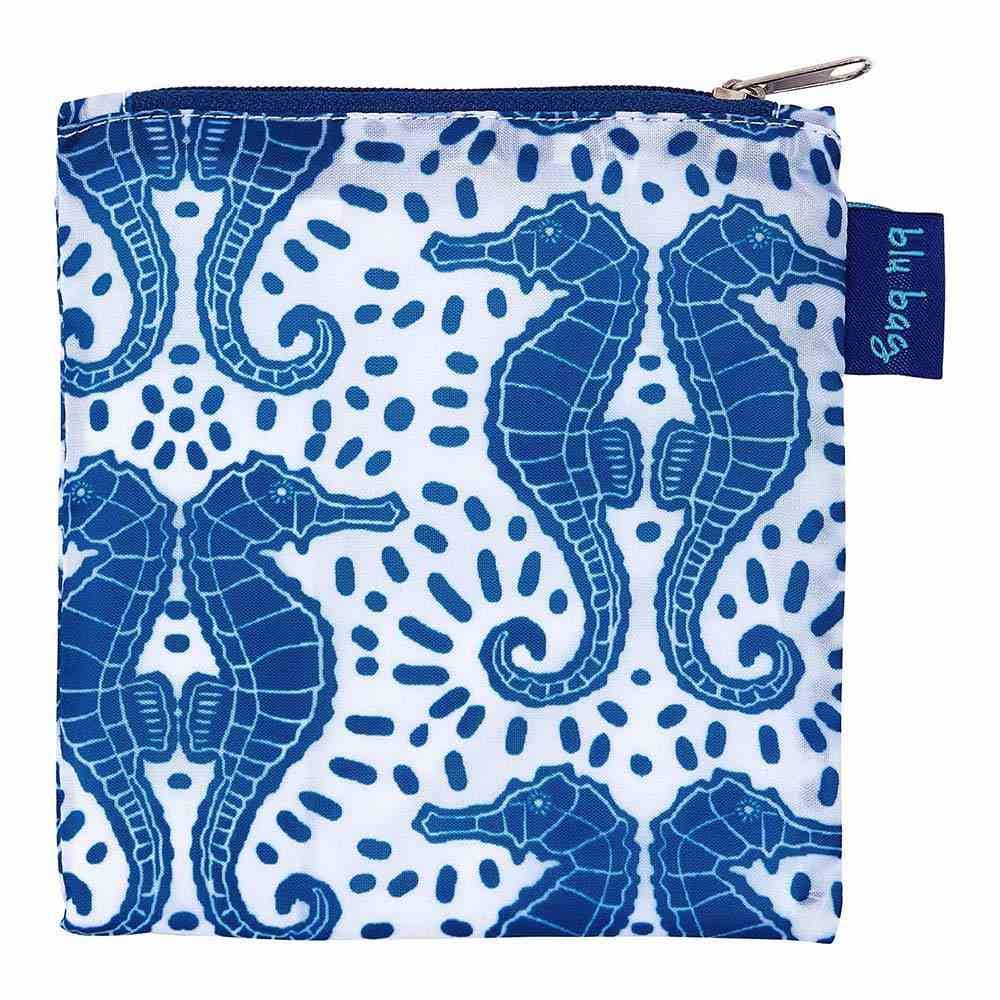 Seahorses blu Bag Reusable Shopper Tote