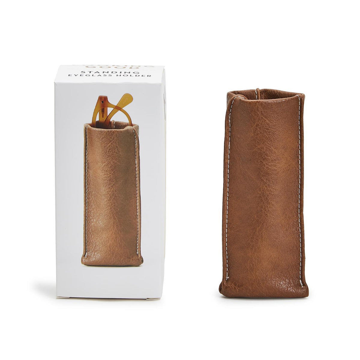 Standing Vegan Leather Weighted Eyeglass Holder