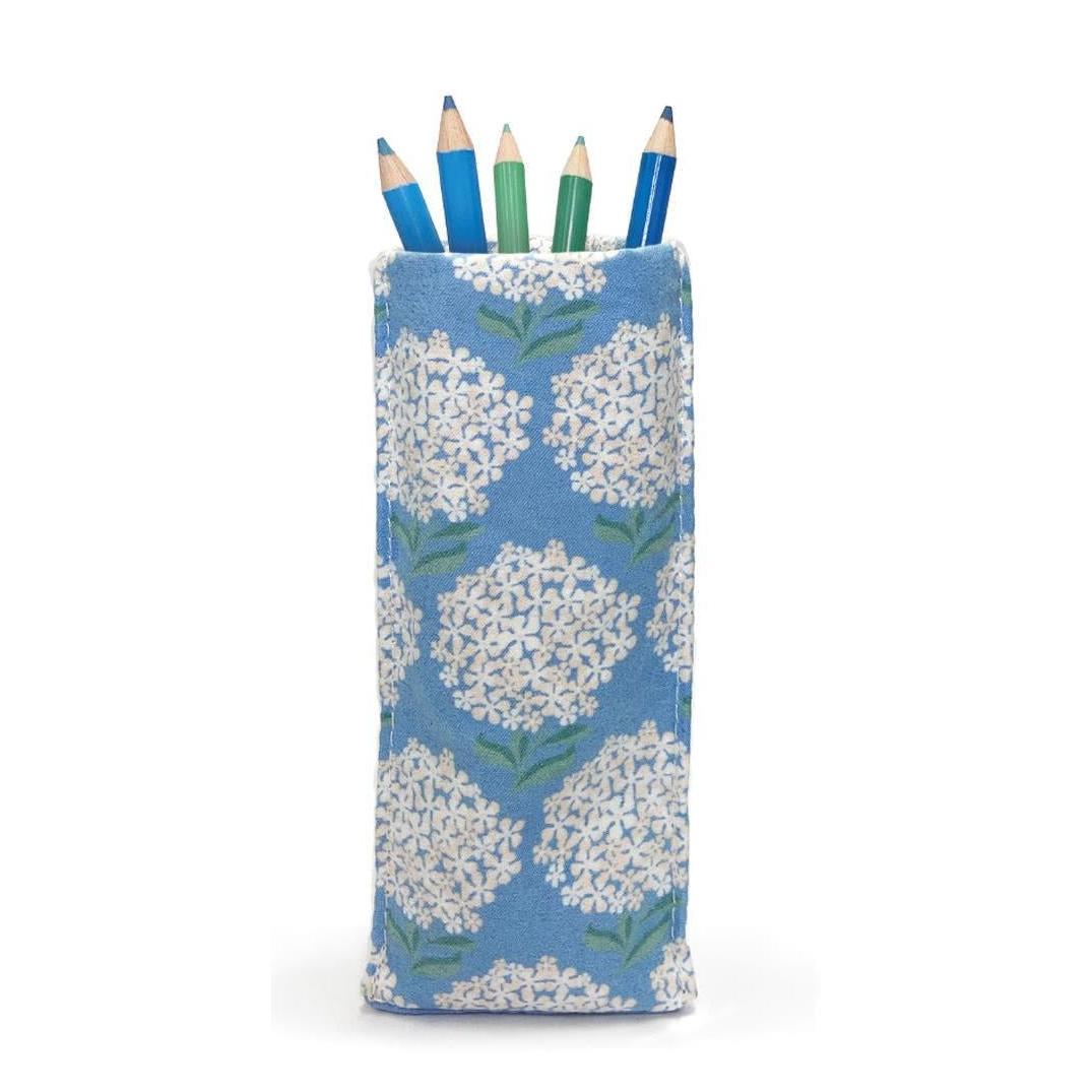 Blue Hydrangea Standing Weighted Eyeglass Holder