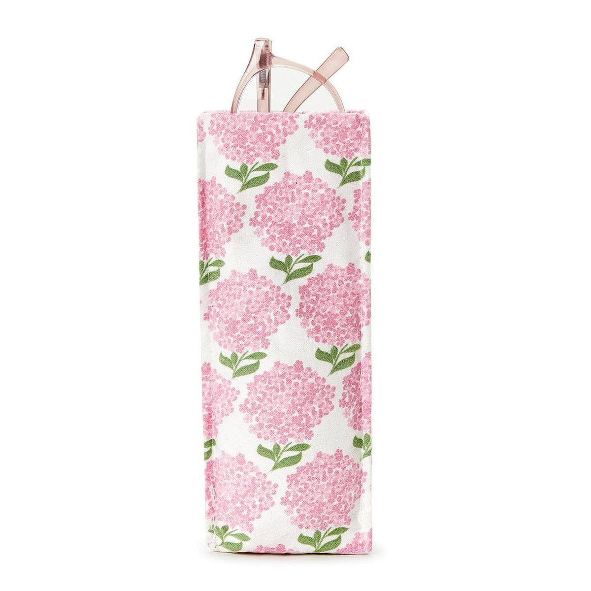 Pink Hydrangea Standing Weighted Eyeglass Holder