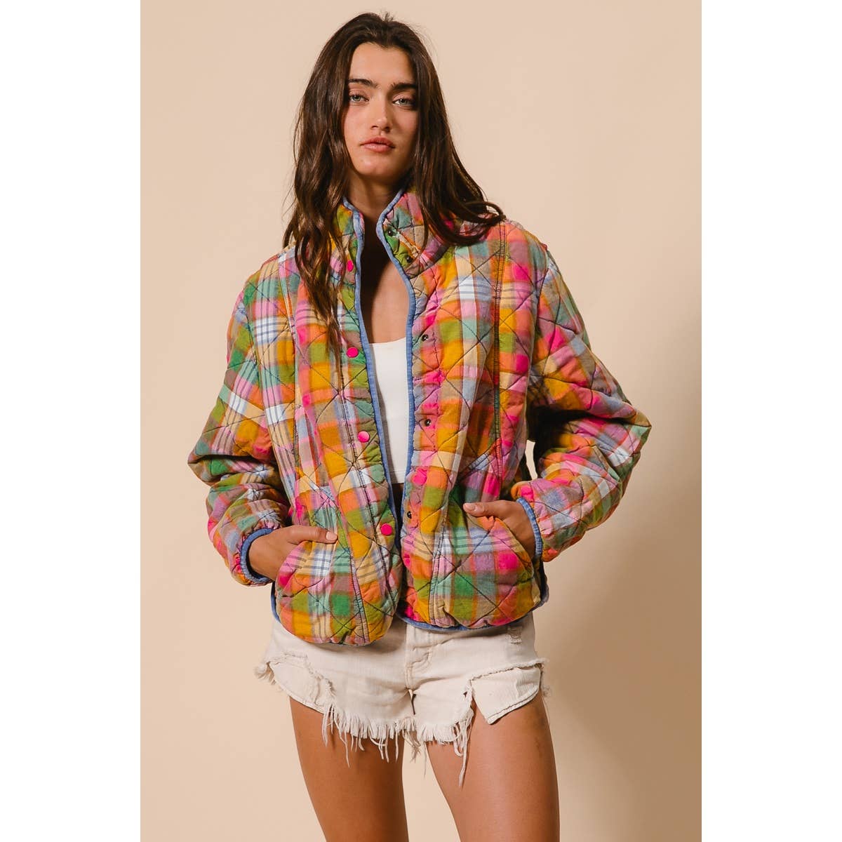 Jackie Plaid Quilted Jacket