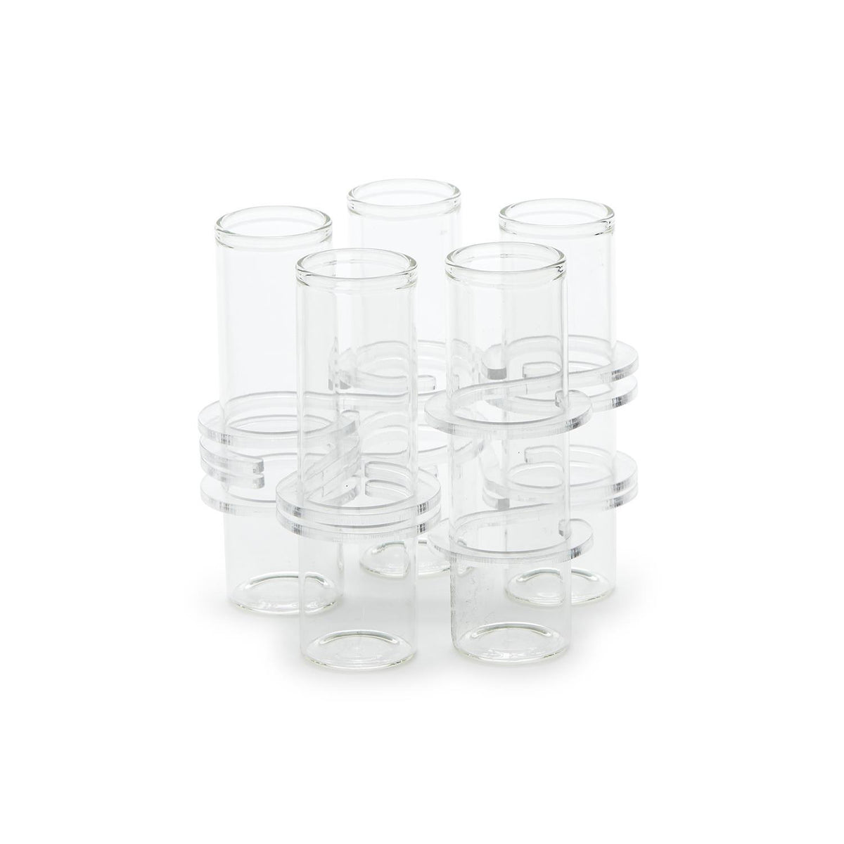 5 Hinged Tube Flower Vases Arranger